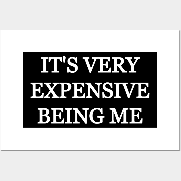 It's very expensive being me Wall Art by Word and Saying